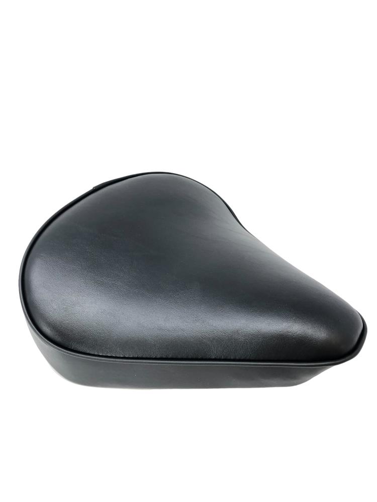 Highway Hawk Motorcycle Solo Seat Universal "Bobber Style" Faux Leather in Black / Longueur 340 mm Largeur 300 mm