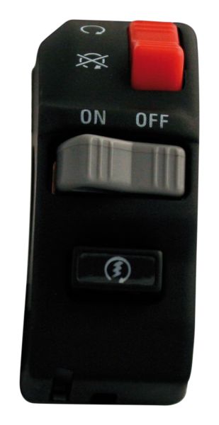 Highway Hawk Interrupteur de guidon Uni VTT + MRD bouton de démarrage, interrupteur marche/arrêt, interrupteur d'arrêt d'urgence