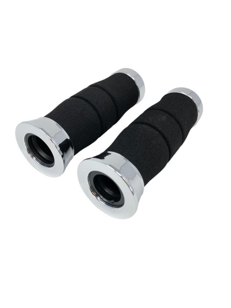 Highway Hawk Handgrips "Schaum-Griff." for 7/8" (22 mm) handlebars without throttle assembly - without removable end-caps