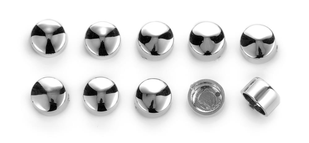 Highway Hawk Cover caps chrome for allen head bolts head M6 DIN 912 - 10 pieces