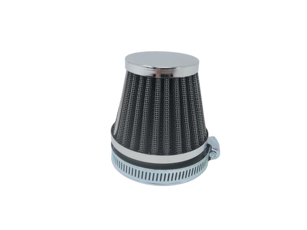 Highway Hawk Air filter with chrome-plated end cap 60mm diameter