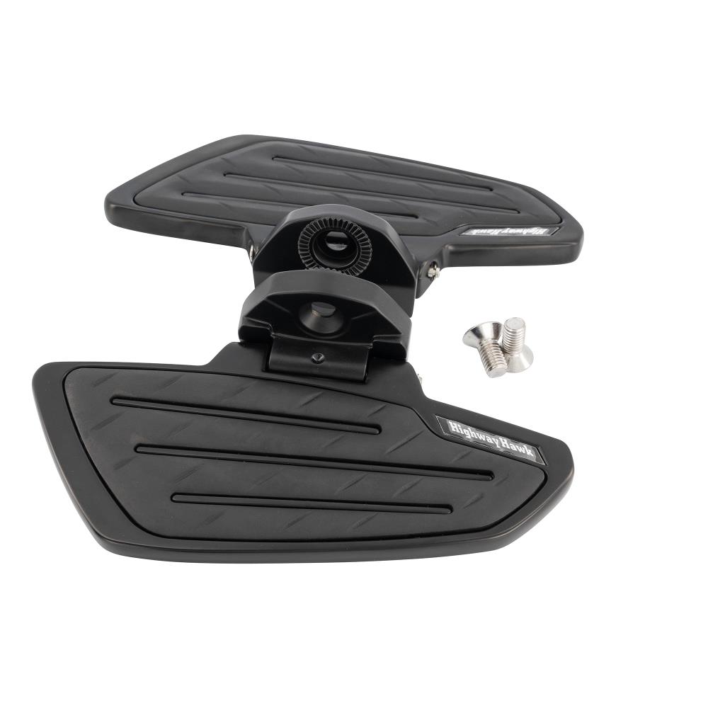 Highway Hawk Floorboards Set (2 pieces) "New Tech Glide" black without vehicle specific adapter