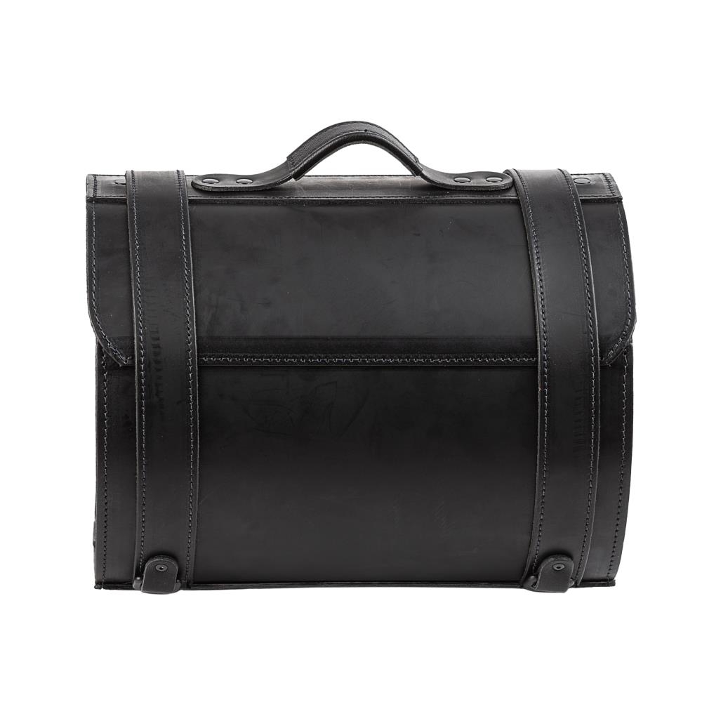 Ledrie motorcycle suitcase "small" leather black with buckles W = 36cm D= 29cm H= 26cm 26 liters (1 piece)
