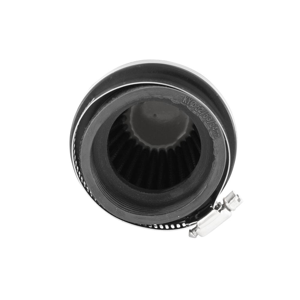 Highway Hawk Air filter with black-plated end cap 52/53/54mm diameter