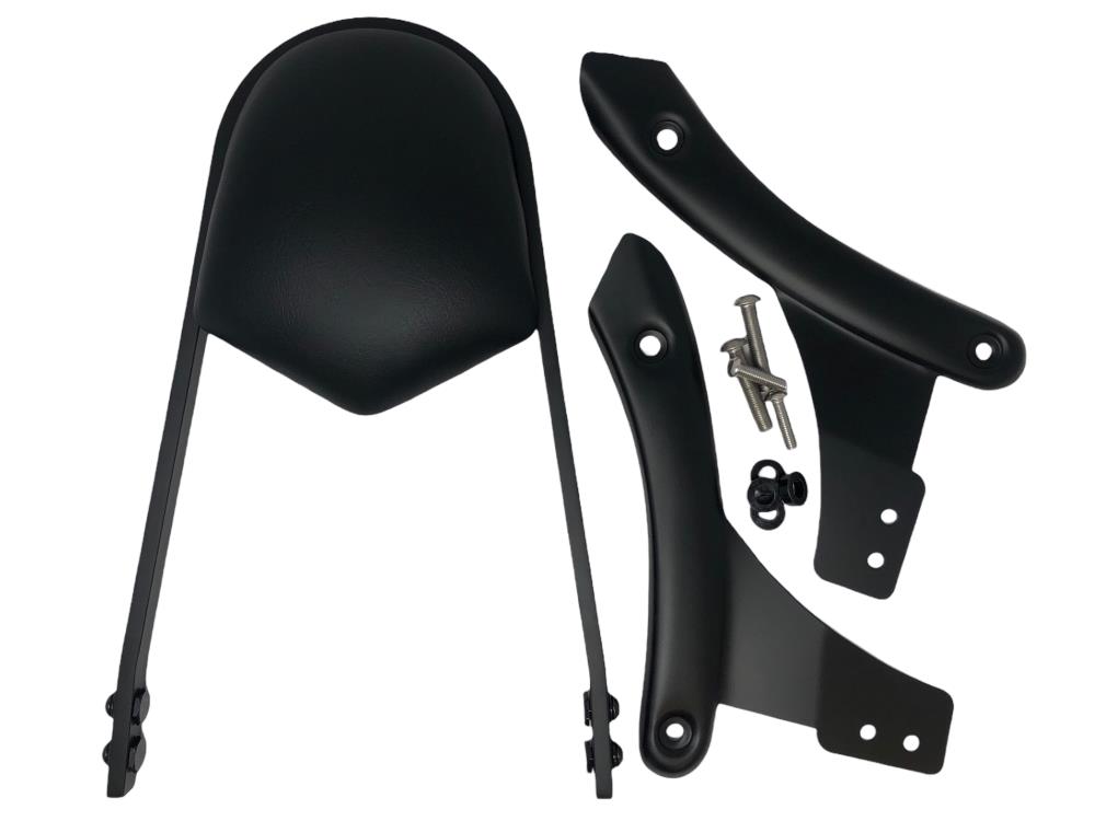 Highway Hawk Sissy Bar "Wide" for Kawasaki Vulcan S- average height from fender 400 mm high in black - complete with brackets
