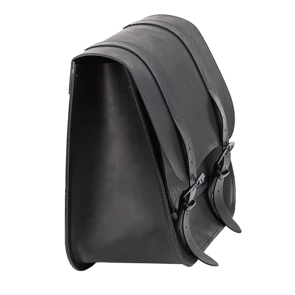 Ledrie bolsa de sillín "Cartero" 1 pieza de cuero negro con hebillas W = 43cm D= 21cm H= 41cm 30 litros (1 pieza)