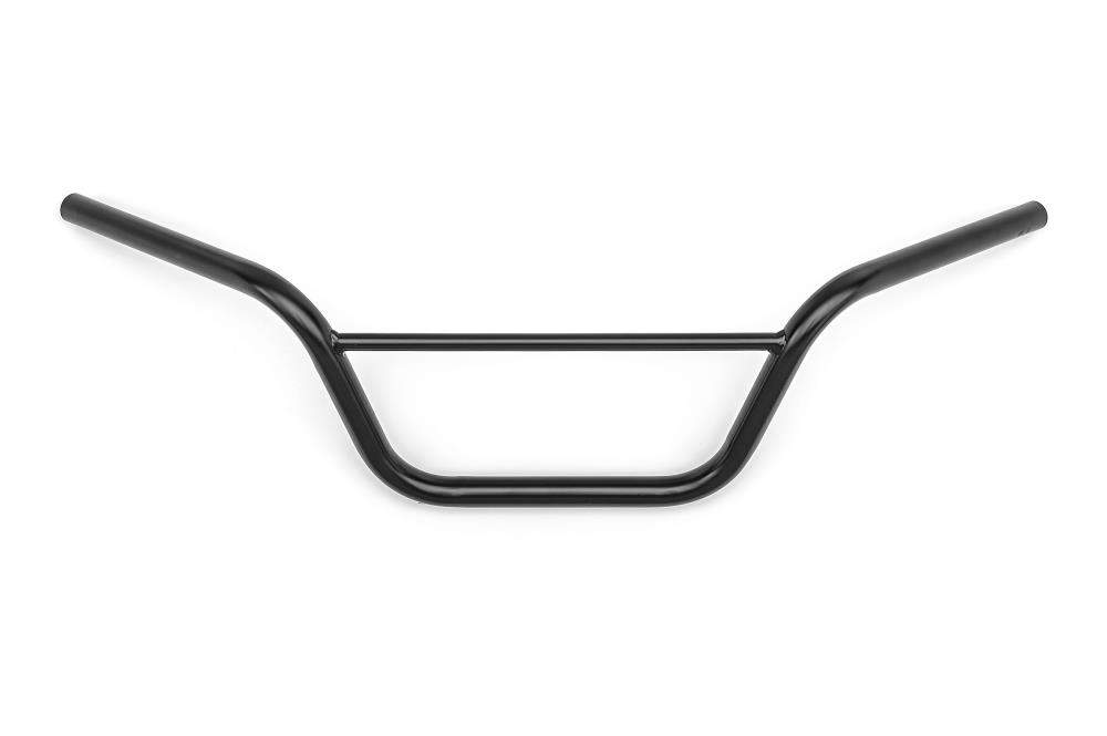 Highway Hawk Handlebar "BMX 20"  820 mm wide 200mm high for "1" (25,4 mm) clamping with 3 holes black dull TÜV