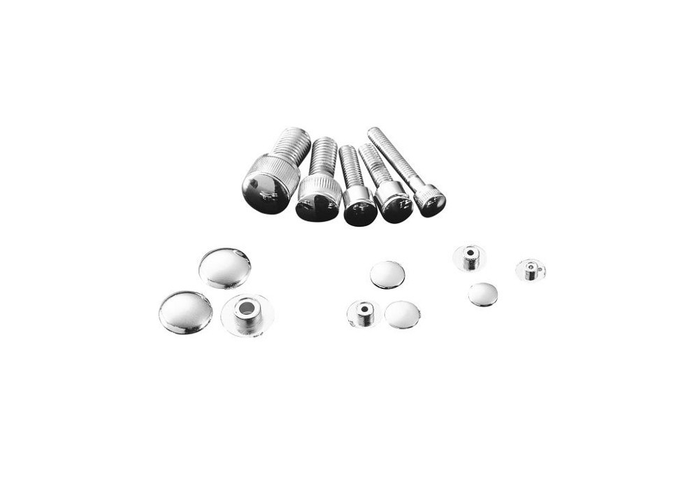 Highway Hawk Cover caps chrome for allen head bolts M5 DIN 912 - 10 pieces