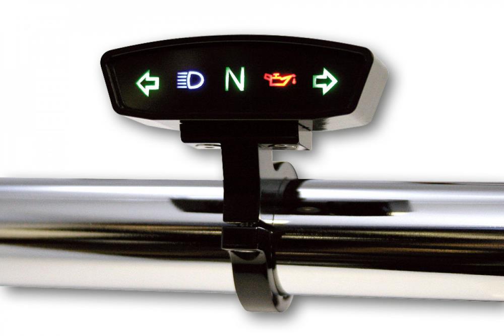 Instrumento con pantalla de control HIGHSIDER carcasa de aluminio negro, cristal tintado, 5 pantallas (1 pieza)