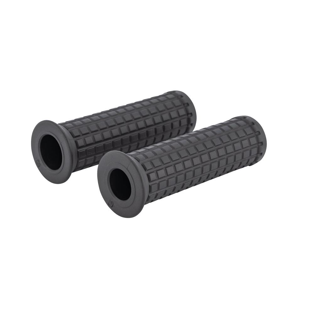 Highway Hawk Handgrips "Tuck N Roll Black" for 7/8" (22 mm) handlebars without throttle assembly - without removable end-caps