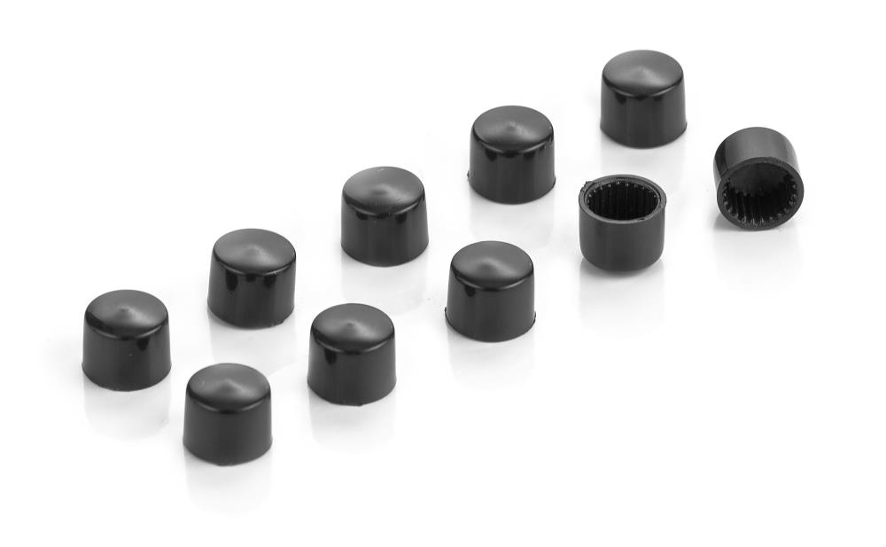 Highway Hawk Cover caps black for Hexagon head bolt M5 wrench 8 mm DIN 933 - 10 pieces