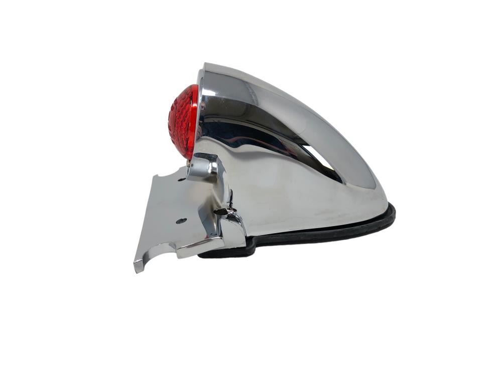 Highway Hawk Taillight "Sparto" with Tail-, Brakelight with E-Mark Chrome (1 pc.)